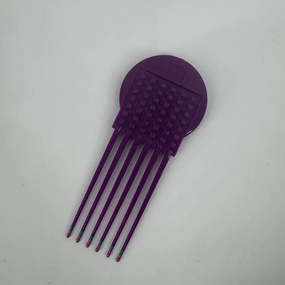 Hair Pick Sund Haaren Purple Color Dipped Tips Plastic Lift 90’s
